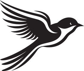 Obraz premium Cloud Cruiser Cartoon Bird Graphic Sky Soarer Logo Iconic Art