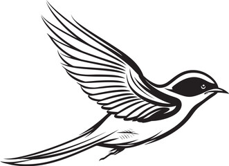 Flight of Fancy Cartoon House Bird Nimbus Nest Logo Icon Graphic