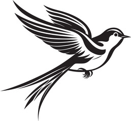 Whistling Wings Graphic Bird Design Skybound Serenity Logo Icon Graphic