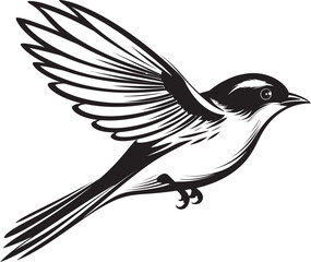 Skybound Serenity Logo Icon Graphic Feathered Flight Vector House Bird