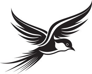 Celestial Coop Cartoon Bird Graphic Airborne Adornments Logo Design Art