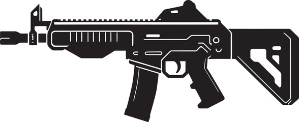 Tactical Titan Combat Iconic Art Precision Shooter Gun Logo Design
