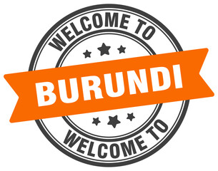 Fototapeta premium Welcome to Burundi stamp. Burundi round sign