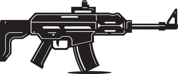 Warzone Warrior Machine Gun Icon Art Tactical Titan Combat Iconic Design