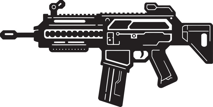 Tactical Titan Combat Vector Graphic Stealth Dominator Modern Gun Logo Design