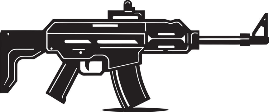Warzone Warrior Machine Gun Icon Art Tactical Titan Combat Iconic Design