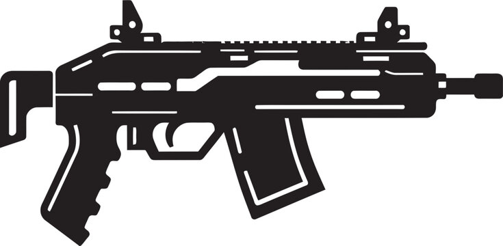 Lethal Precision Combat Logo Art Tactical Titan Modern Gun Vector