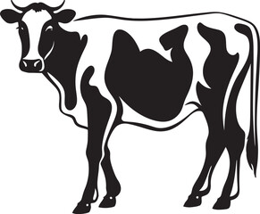 Bovine Beauty Logo Iconic Graphic Dairy Delight Cow Vector Design