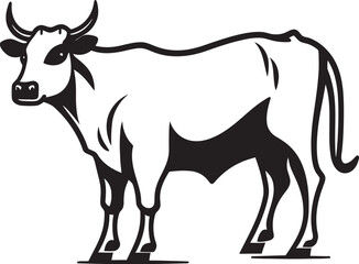 Udder Elegance Cow Vector Icon Meadow Muse Iconic Logo Graphic