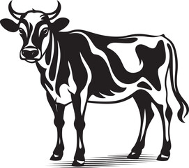 Bovine Brilliance Logo Vector Icon Dairy Diva Cow Icon Design