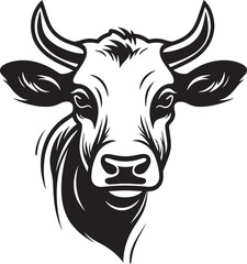Dairy Diva Logo Iconic Art Bovine Brilliance Cow Vector Design