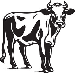 Grazing Glory Logo Vector Design Bovine Brilliance Vector Logo Icon