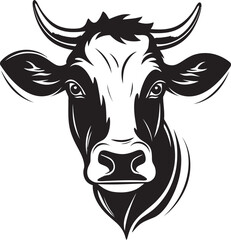 Bovine Beauty Vector Logo Design Dairy Delight Iconic Cow Graphic