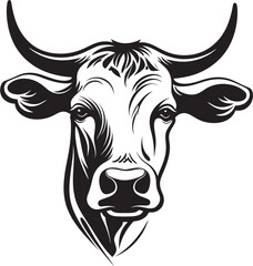 Dairy Dream Iconic Cow Logo Bovine Bloom Logo Vector Design