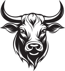 Pasture Prestige Icon Design Graphic Moo Muse Cow Logo Graphic Art