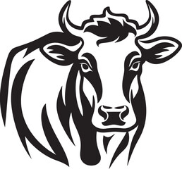 Dairy Diva Vector Logo Graphic Grazing Glory Iconic Cow Graphic