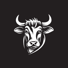 Grazing Glory Iconic Cow Graphic Moo Majesty Logo Design Art