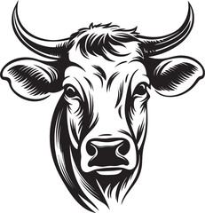 Moo Majesty Logo Design Art Milk Marvel Cow Vector Icon