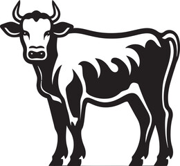 Hoofed Harmony Logo Vector Icon Dairy Dazzle Iconic Cow Vector