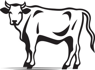 Grazing Gala Logo Design Graphic Moo Mirage Cow Iconic Art