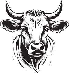 Dairy Dazzle Iconic Cow Vector Grazing Gala Logo Design Graphic