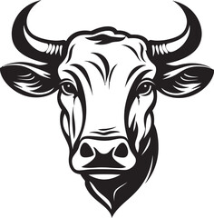 Hoofed Harmony Cow Vector Graphic Dairy Dazzle Iconic Cow Icon