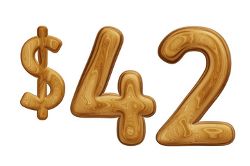 Obraz premium Wooden 42 dollar for price and offer concept
