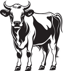 Udder Elegance Iconic Cow Logo Bovine Beauty Vector Logo Icon