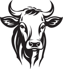 Moo Majesty Cow Vector Icon Milk Marvel Logo Design Art