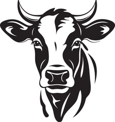 Dairy Delight Cow Graphic Design Moo Majesty Iconic Logo Icon