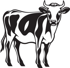 Dairy Diva Vector Cow Iconic Bovine Beauty Iconic Logo Art