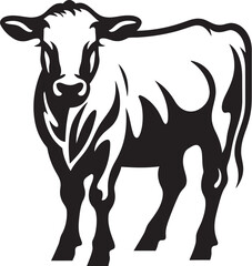 Bovine Brilliance Vector Logo Graphic Meadow Muse Iconic Cow Icon