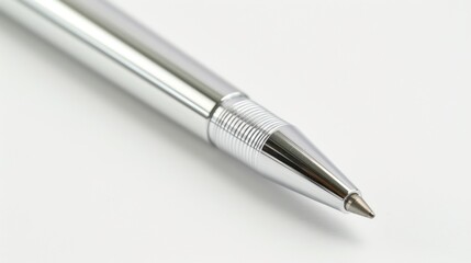 Modern ballpoint pen on white background