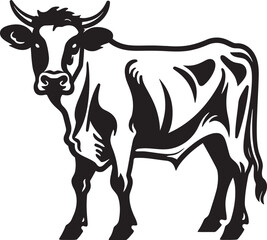 Pasture Pinnacle Cow Design Graphic Hoofed Haven Vector Logo Icon