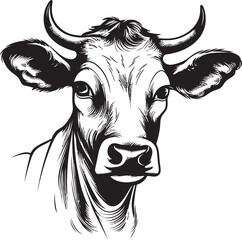 Hoofed Haven Vector Logo Icon Dairy Dream Iconic Cow Icon