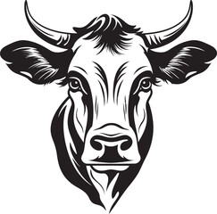 Pasture Pride Vector Iconic Design Milk Marvel Cow Logo Graphic