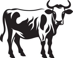 Milk Marvel Cow Design Graphic Grazing Glamour Vector Icon Design
