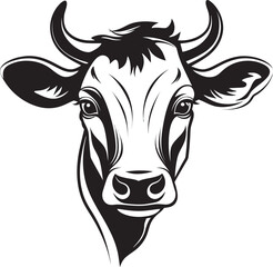 Dairy Diva Cow Vector Graphic Hoofed Harmony Icon Design Design