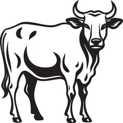 Hoofed Harmony Icon Design Design Bovine Bloom Logo Vector Icon