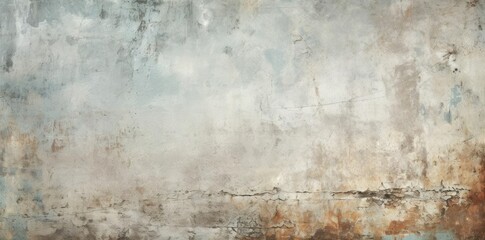 grunge texture overlayed concrete wall with a ladder, a hammer, and a pair of glasses on a wooden surface