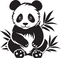 Delightful Panda Cartoon Graphic Happy Panda Vector Design