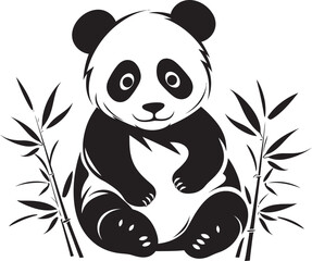 Joyful Panda Graphic Vector Whimsical Panda Logo Design