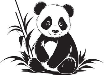 Playful Panda Logo Design Sweet Panda Graphic Icon