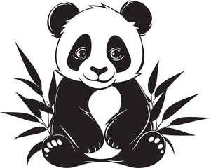 Cute Panda Vector Design Adorable Panda Cartoon Icon