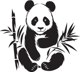 Delightful Panda Icon Vector Endearing Panda Logo Graphic