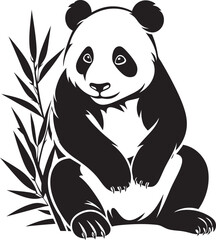 Adorable Panda Cartoon Icon Playful Panda Graphic Logo