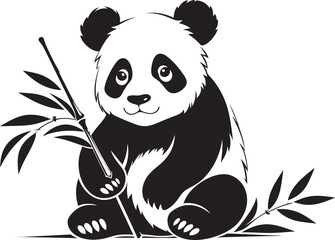 Delightful Panda Graphic Icon Endearing Panda Vector Design