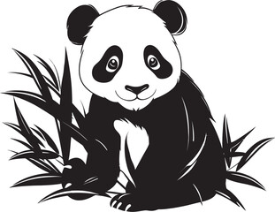 Cute Panda Cartoon Design Sweet Panda Icon Graphic