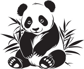 Playful Panda Cartoon Icon Sweet Panda Vector Graphic