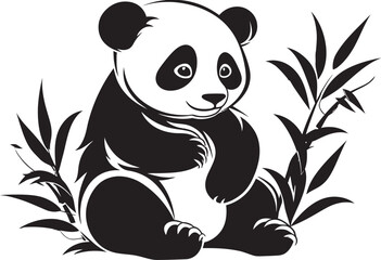 Joyful Panda Graphic Vector Whimsical Panda Logo Design
